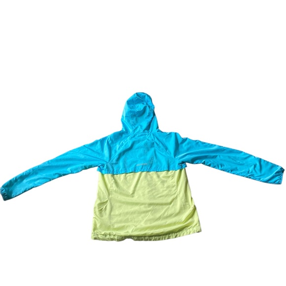 EUC New Balance Medium Neon Yellow and Blue running windbreaker. - Picture 2 of 7